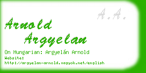 arnold argyelan business card